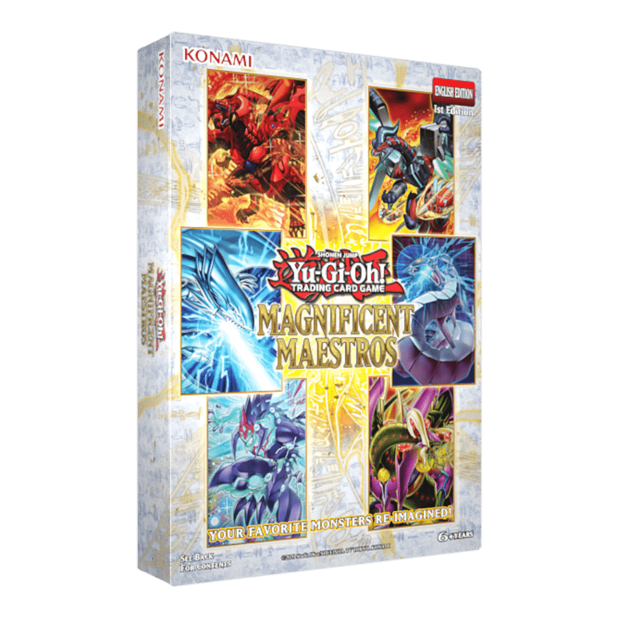 Yu-Gi-Oh! TCG Magnificent Maestros tuckbox, English edition, box front