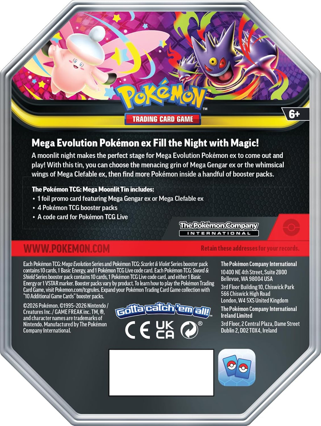 Pokémon TCG: Mega Moonlit Tin - Mega Gengar ex