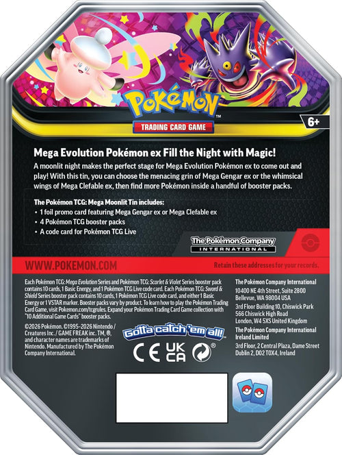 Pokémon TCG: Mega Moonlit Tin - Mega Gengar ex