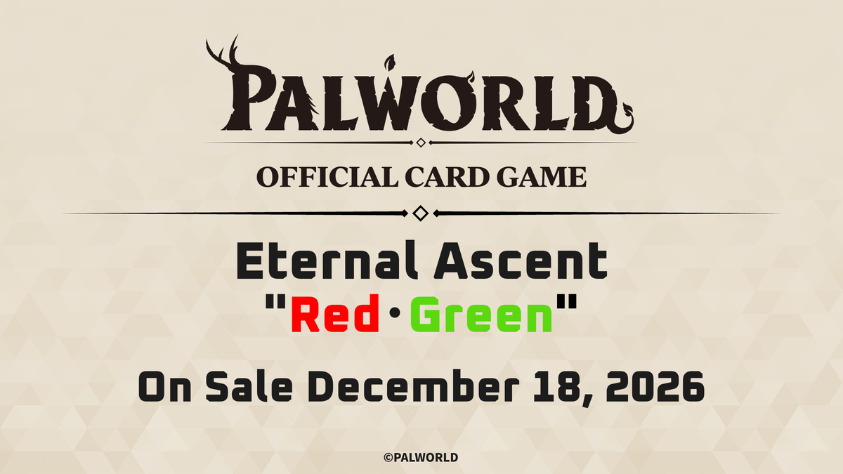 Palworld TCG TD03 Eternal Ascent Red·Green trial deck, official Bushiroad announcement art, English edition