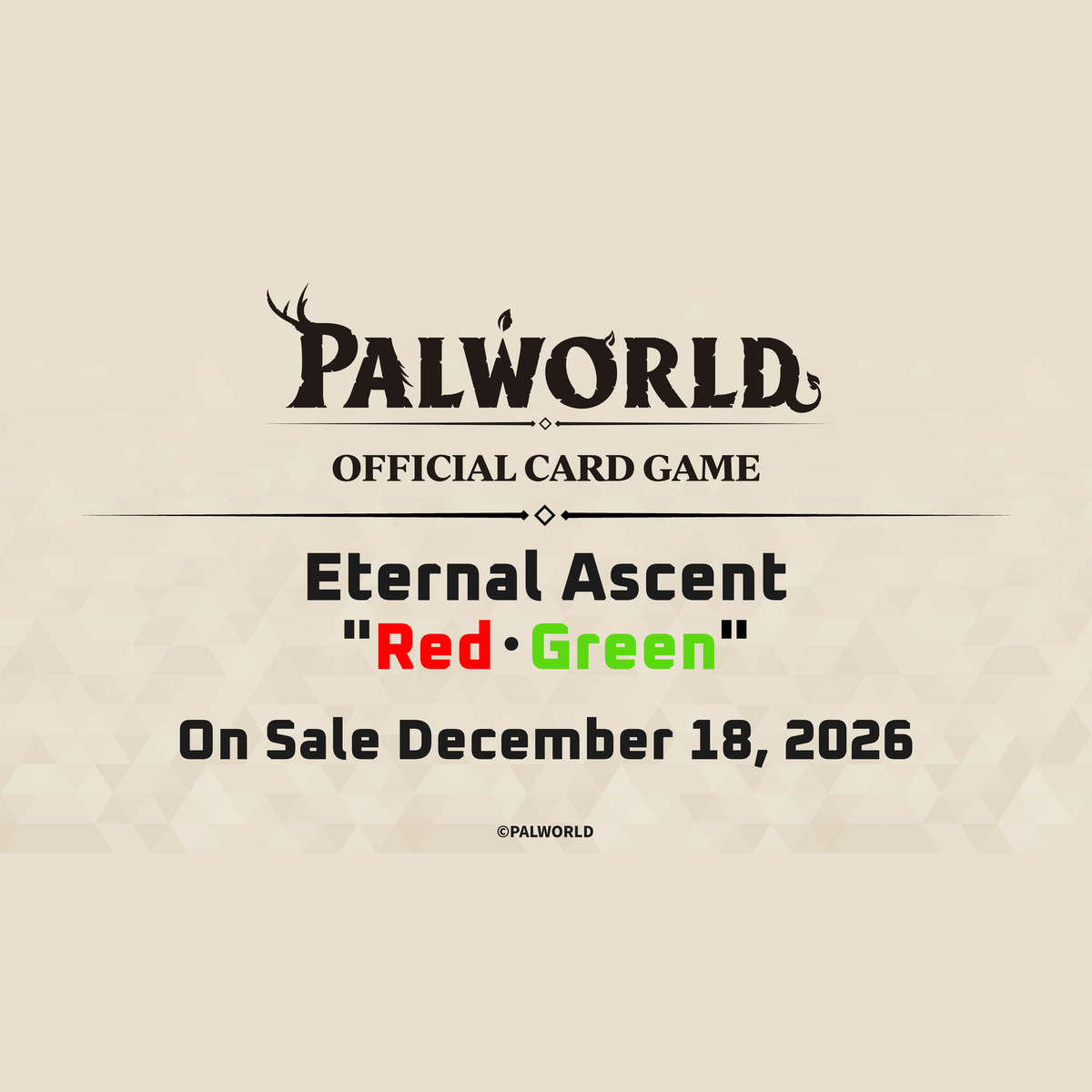 Palworld TCG TD03 Eternal Ascent Red·Green trial deck, official Bushiroad announcement art, English edition