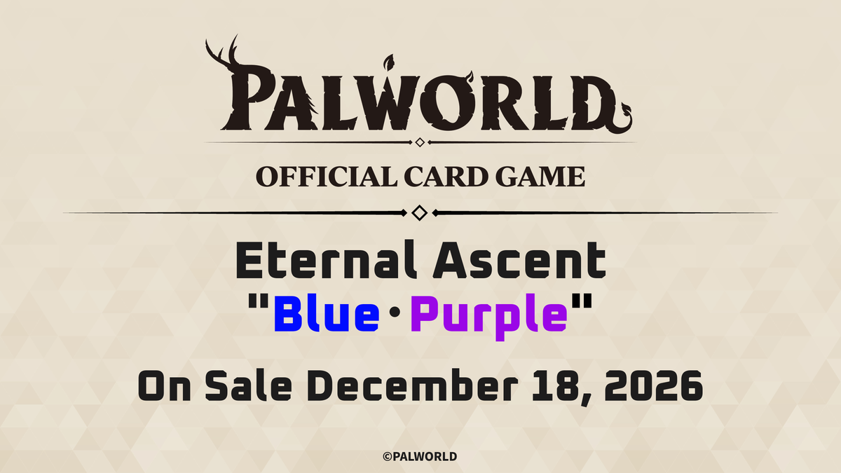 Palworld TCG TD04 Eternal Ascent Blue·Purple trial deck, official Bushiroad announcement art, English edition