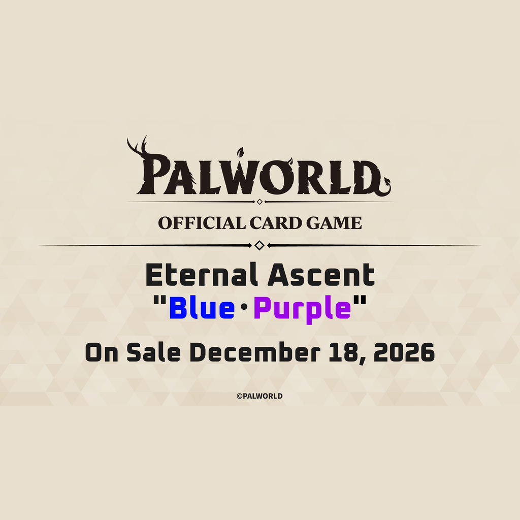 Palworld TCG TD04 Eternal Ascent Blue·Purple trial deck, official Bushiroad announcement art, English edition